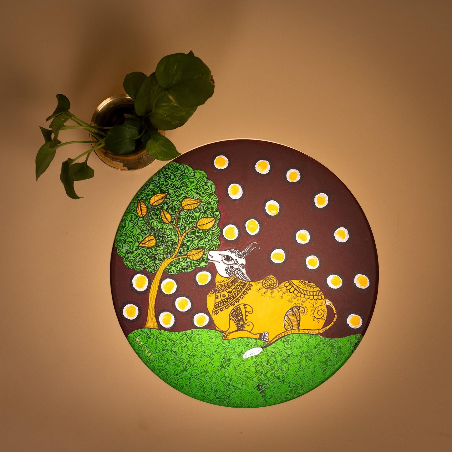 KAMDHENU COW - wall hanging