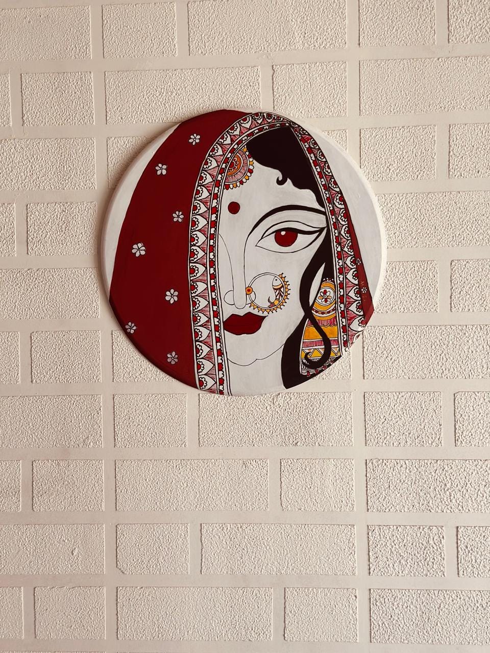 Maa- (Mother) Madhubani art wall hanging