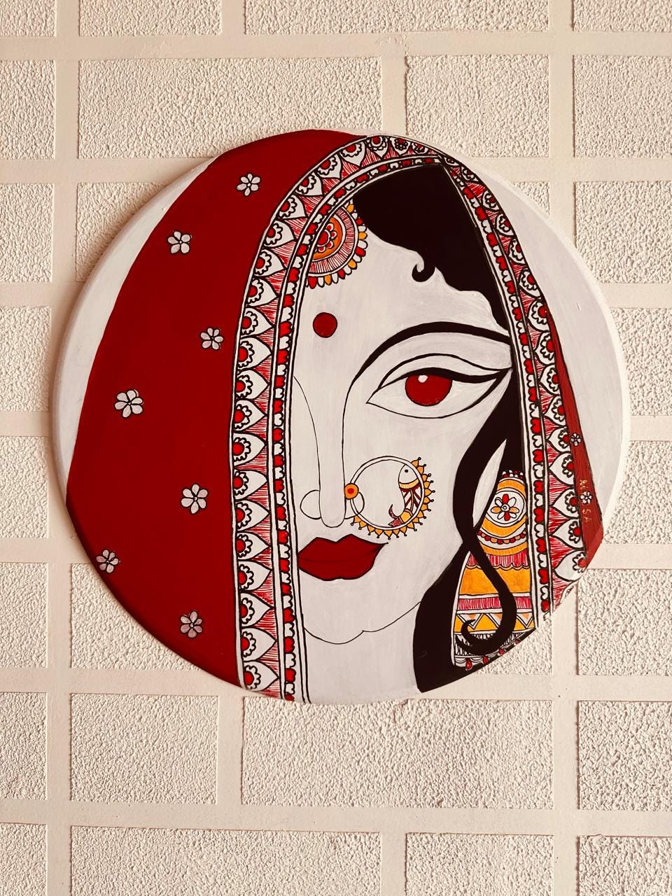 Maa- (Mother) Madhubani art wall hanging